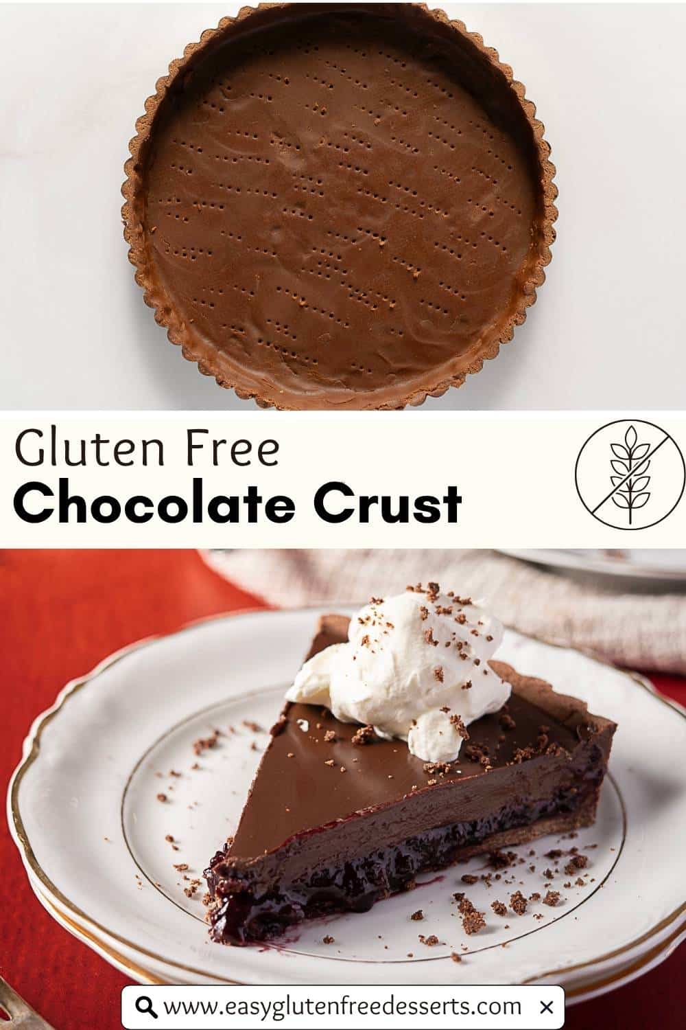 Gluten Free Chocolate Pie Crust - Easy Gluten Free Desserts
